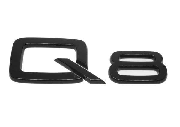 Audi Schriftzug "Q8", schwarz glänzend für Gepäckraumklappe