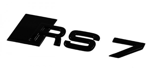 Audi Emblem "RS 7" schwarz glänzend für Gepäckraumklappe