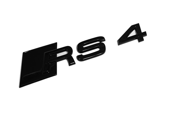 Audi Emblem "RS 4" schwarz glänzend für Gepäckraumklappe