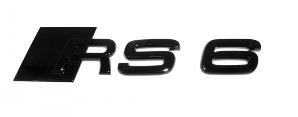Audi Emblem "RS 6" schwarz glänzend für Gepäckraumklappe